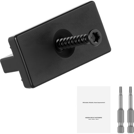Mophorn Fixations Invisibles pour Lames de Terrasse Composite, 500 Pièces, Clips Cachés en Plastique PP avec Vis Métalliques, Compatibles avec Lames de Terrasse Composite avec Écart de 5,5 mm (1/5)