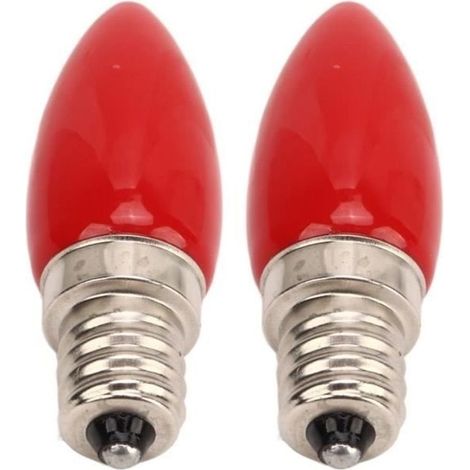 (Rouge)Mothinessto LED-Ampulle Bougie Rouge E12 1,5W 220V Verre Kronleuchterleuchte