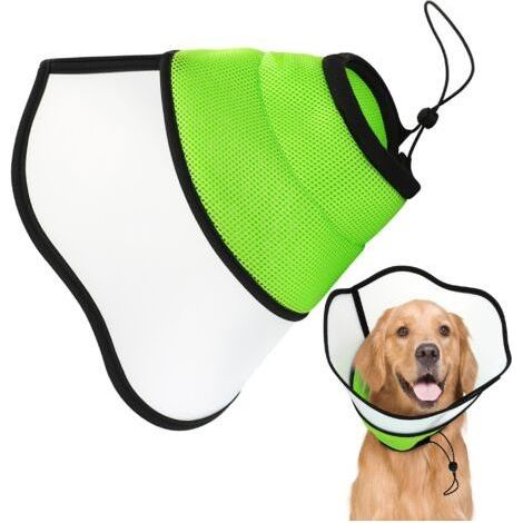 Collerette pour Chien, Anti-Morsure Protection Cône Collerettes pour Chien Chat de Chiot, Protecteur de Cône de Cou Réglable pour Chiens Récupération après Chirurgie et Blessures(M) (1/5)