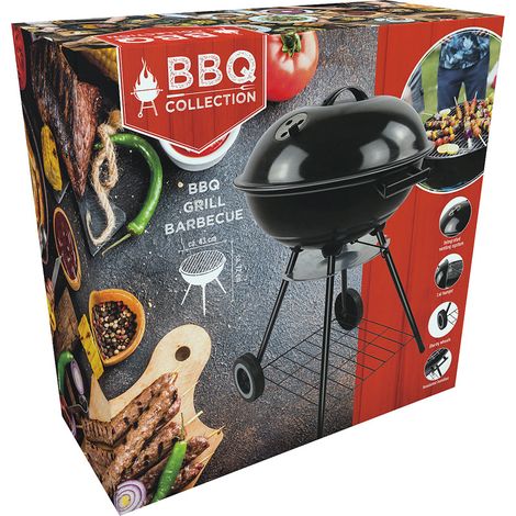 Edco Kogel barbacoa de carbón negro diseño elegante (1/2)
