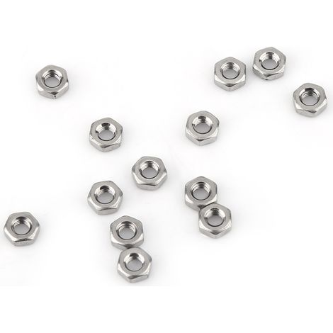 300 vis à tête cylindrique hexagonale en acier inoxydable 304 M3 + écrous (en boîte) (1/4)