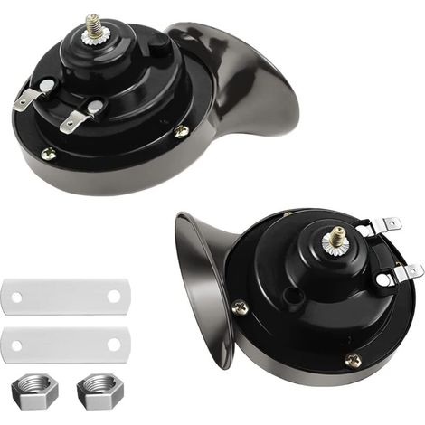 Clacson ad aria compressa a chiocciola da 300 dB, confezione da 2, clacson per treni super rumorosi da 12 V, clacson ad aria compressa universale impermeabile a chiocciola, clacson elettrico per motoc
