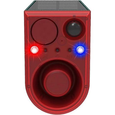 Alarme solaire extérieure avec détecteur de mouvement, télécommande, étanche, son puissant de 129 dB, idéale pour le jardin. (1/5)