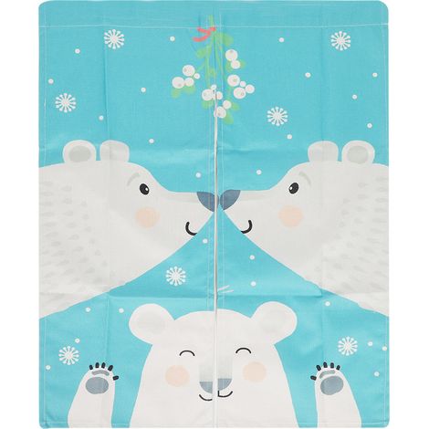 Rideau De Porte - Motif Ours En Dessin Animé - En Polyester Et Coton - Pour Cuisine Intérieure - 1 Pièce (1/5)