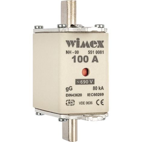 Fusibile NH 1, intervento ritardato, 690V 125A, impiego gG - Wimex 5511125 (1/2)
