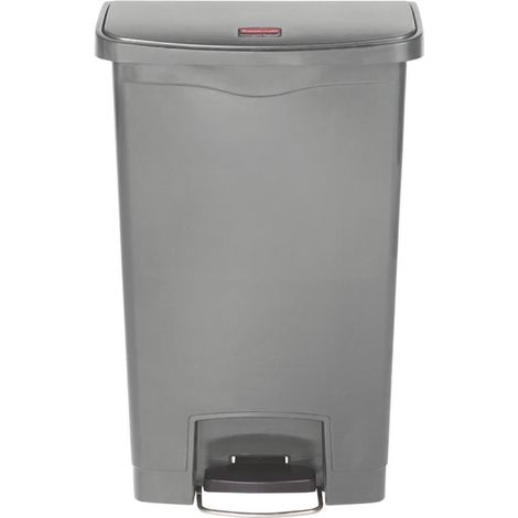 Poubelle à pédale frontale Rubbermaid grise 50L - 292 x 456 x 719 mm - SLIM JIM (1/2)