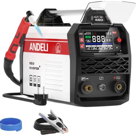 Máquina de corte por plasma, alta eficiencia, compatibilidad versátil, CUT-45D LED, enchufe europeo. (1/2)
