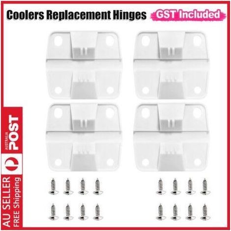 Kit de 4 charnières de rechange avec vis pour glacières 5240, 6262 et 6270 (vendeur australien) (1/5)