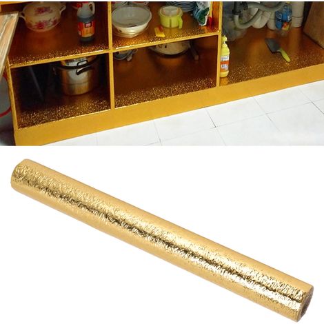 Autocollants anti-huile pour cuisine, papier peint autocollant, tapis imperméable et résistant à l'humidité pour plaque de cuisson/hotte, autocollants pour placards/carrelage, feuille d'aluminium pour (1/5)