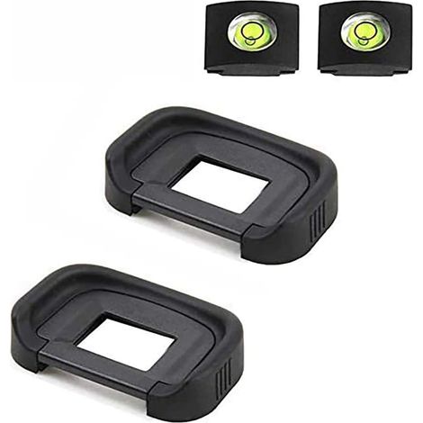 Ocular para visor Canon 90D 80D 70D 60D 50D 40D 20D 5D Mark II / 5D Mark I / 6D Mark II / 6D Mark I. Ocular de goma y tapa para zapata - Paquete de 2