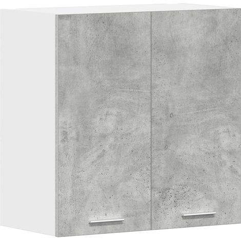 Armario de pared de cocina madera de ingeniería gris hormigón vidaXL