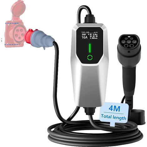 Ladegerät für Elektrofahrzeuge, robustes Kabel, mehrere Ausgangsoptionen, rotes CEE 11 kW 4 m (1/2)