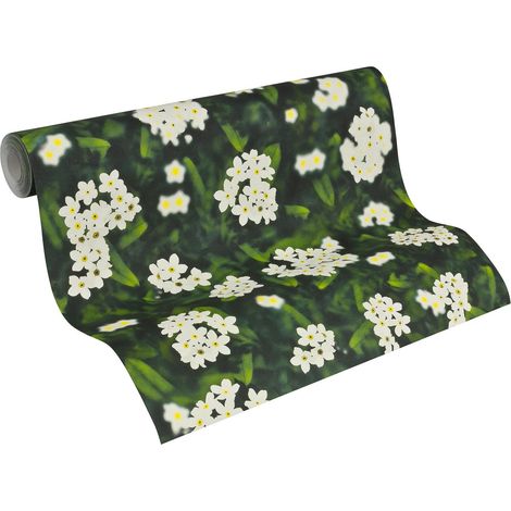 Papier peint vinyle Dekora Natur 6 959321 Vert Blanc (1/3)