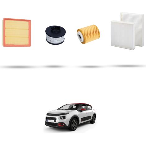 Kit tagliando 4 filtri compatibile con Citroen C3 III 1.6 Blue HDI 74kw dal 2016 (1/5)