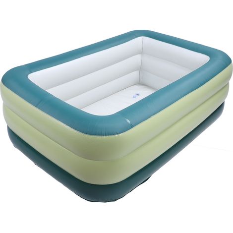 Piscine gonflable pour enfants et adultes, en PVC épais à 3 couches, hors sol, idéale pour les fêtes aquatiques estivales dans le jardin ou sur la pelouse (184 L). (1/5)
