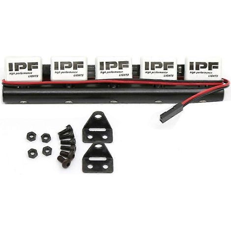 RC-Auto-Dachscheinwerfer mit 5 runden, hellen LED-Lampen für 1/10 RC-Crawler TRX4, Axial SCX10 und Off-R (1/5)