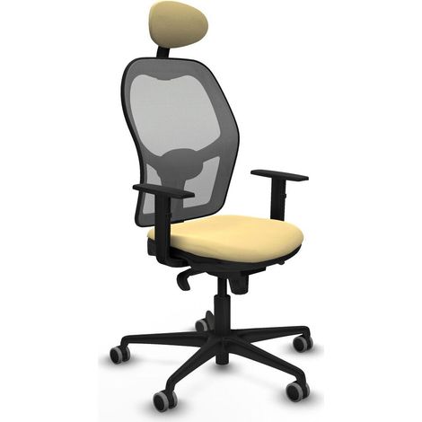 Piqueras y Crespo Jorquera Silla de oficina ergonómica crema
