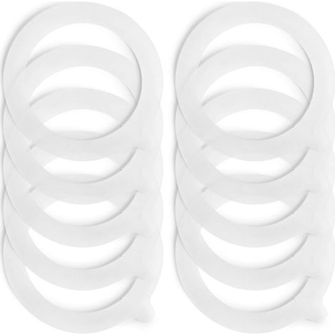 Einmachgläser mit Gummidichtung (10er-Packung) - 70 x 95 mm (weiß)