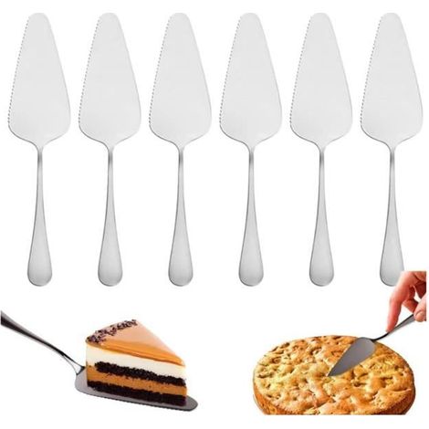 Pelle à Tarte - Inox - Lot de 6 - 23 cm - Antirouille - Facile à nettoyer (1/4)