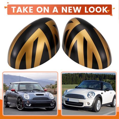 1 pair of rearview mirror covers for BMW Mini Cooper R50 R52 R53 (1/4)