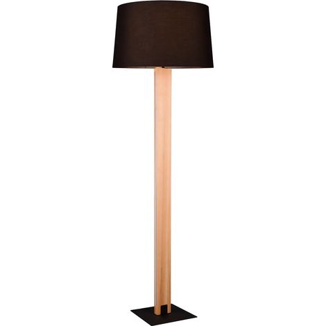 Lampadaire Rahul Design noir avec bois - 447610232 (1/5)