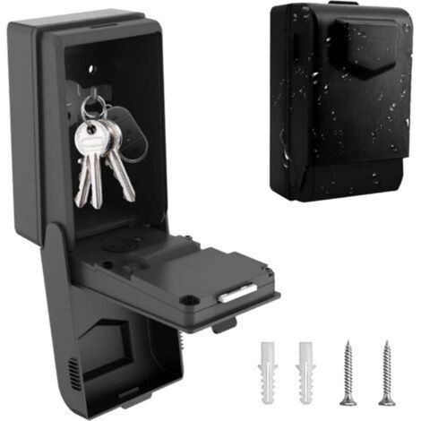Schlüsselsafe mit beleuchtetem digitalem Außencode, robust, großes Schlüsselfach, wetterfest, mit Code für den Außenbereich, für Zuhause, Auto, Büro, Garage, Schule