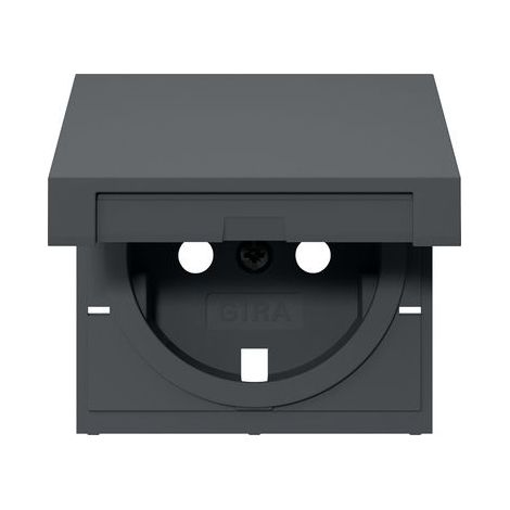Gira Abdeckung für Schutzkontakt-Steckdose System 55, 16A 250V, Anthrazit, 492228