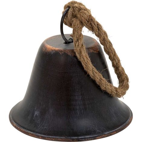 Campana de decoración de metal marrón 15x15x15 (1/5)