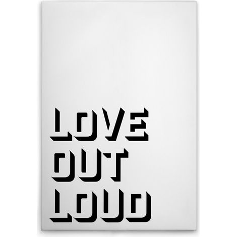 Leinwandbild "Love Out Loud" M1-No.51984 - Kunstdruck auf Leinwand in Weiß Schwarz - Wandbild 30 x 45 cm (1/5)