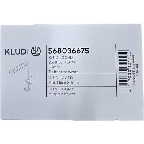 Kludi Qord - Spültischarmatur, schwarz matt 568036675