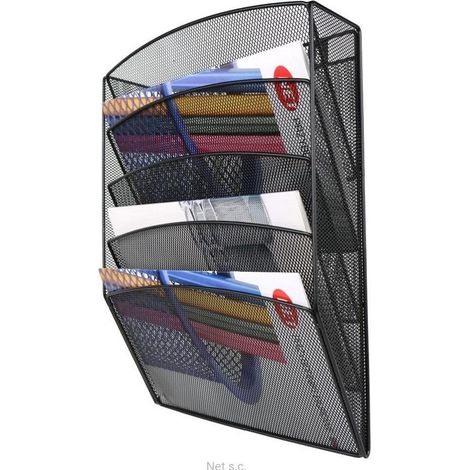 Soporte negro para colgar catálogos