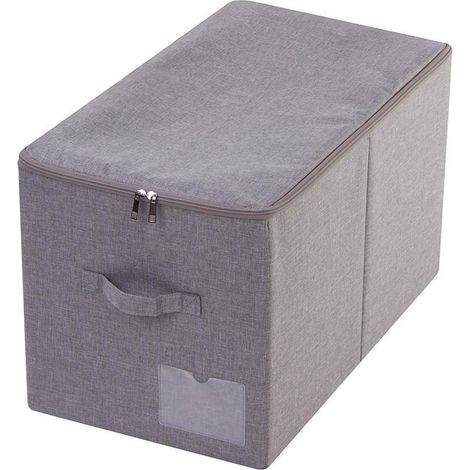 Aufbewahrungsbox mit Deckel, faltbar, 56x32x33cm, dunkelgrau (1/5)
