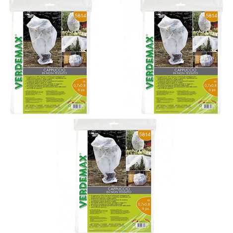 OFFERTA 18 CAPPUCCI DI PROTEZIONE IN TNT PER PIANTE E FIORI M 0,7X0,8 Verdemax Giardino