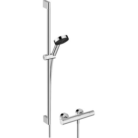 Hansgrohe Pulsify Select S - Duschset mit Thermostat, 3 Strahlarten, EcoSmart, Chrom 24271000 (1/5)