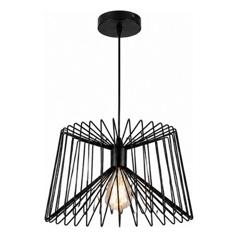 Universo Lampadario Sospensione Vintage Industriale E27 Nero Opaco - Stile Loft Moderno