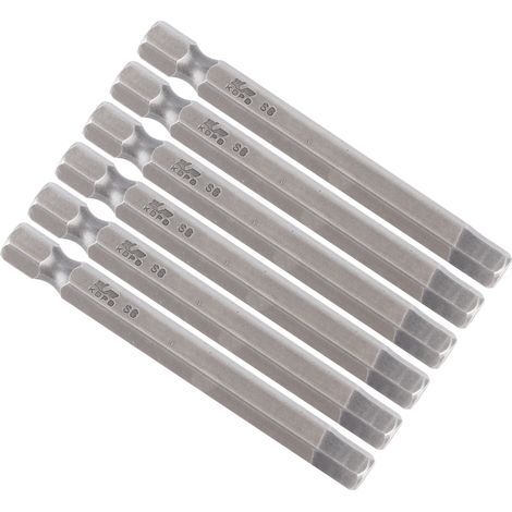 Jeu de 10 Embouts Tournevis 6mm Hexagonal Aimanté Acier Trempé Outillage Main S1/4 65mm (1/5)