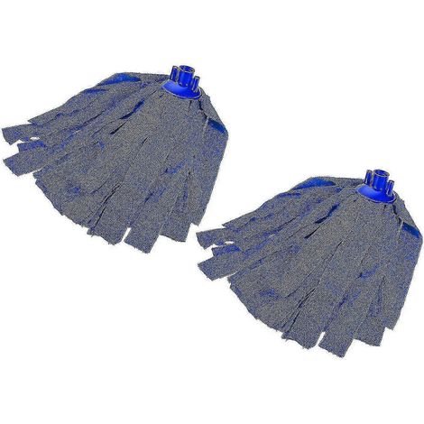 Ersatz-Mikrofaser-Wischmoppköpfe, 31 cm lang, schwarz, 2er-Pack-blue (1/5)