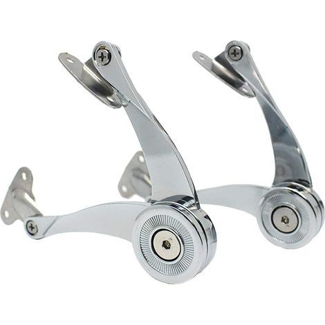 Set of 2 folding lid hinges, soft-close dampers, 75, 90, 110 degree angles (1/5)