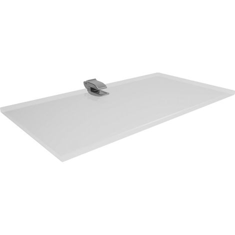 Tablette verre 1 fixation - Décor : Chromé - (1/2)