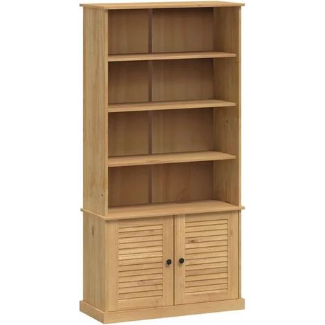 Bibliothèque en bois massif de pin, 85x35x170 cm (1/5)