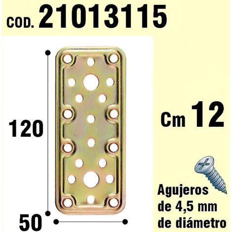 Soporte Para Madera Placa Bicromatada 50x120 mm.