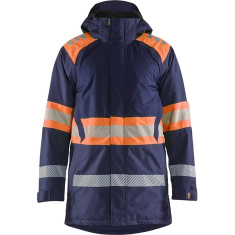 Arbeitsparka Winter Hochsichtbarkeit Klasse 1 4485 - Marine/Orange L