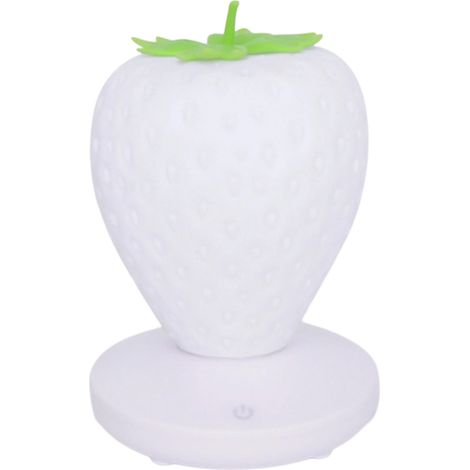 Veilleuse fraise, jolie lampe fraise en silicone, adorable veilleuse LED, lampe de chevet à couleurs changeantes, idéale pour les anniversaires, les fêtes et autres occasions. (1/5)