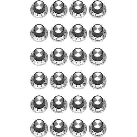 24 X Potentiomètre Bouton en Métal avec 0-9 Plateau pour 6mm Bouton d'Axe (1/5)