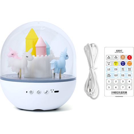 GARRYFIZH Lampe de chevet carrousel lumineuse rotative, décoration romantique pour la maison
