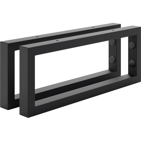 Holzbrink 2 Stück Wandkonsole Schwarz für Waschtisch, 400x150 mm, design und stabil Waschtischhalterung, Handtuchhalter (1/5)