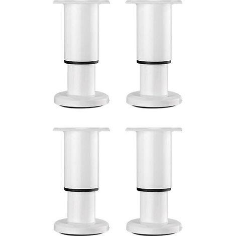 Verstellbare Teleskop-Möbelbeine, 4 Stück, robuste und tragfähige Sofa- und Couchtischbeine, geeignet für Tische, Couchtische und Esstische (weiß, 8-12 cm). (1/5)