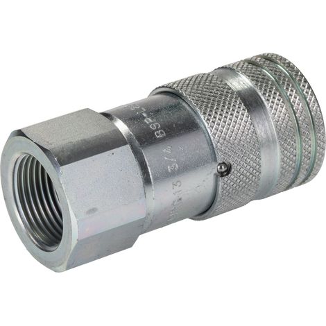Raccord hydraulique rapide RS PRO, Femelle en Acier carbone 3/4pouces ( Prix pour 1 ) (1/2)