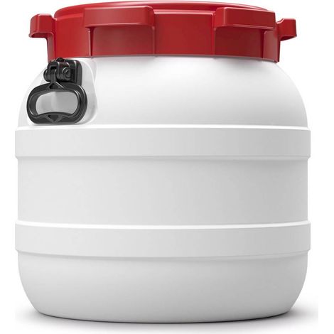 Multitanks – Fût alimentaire HDPE 42 litres – Ouverture à vis – Étanchéité avec joint caoutchouc – Certifié UN pour transport sécurisé