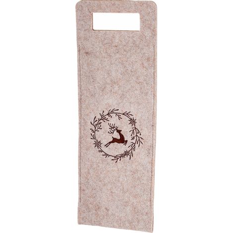 Sac cadeau en feutre beige 40 x 14,5 x 0,5 cm (1/4)